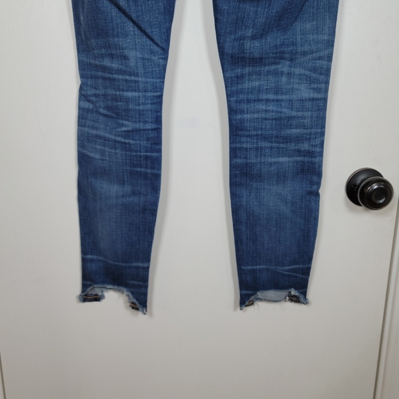 Madewell 10" High Riser Skinny Skinny Raw Hem Jeans Size 25S - Picture 8 of 11
